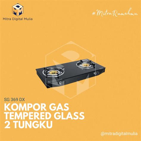 Jual Sanken SG 369 DX2 Kompor Gas Kaca 2 Tungku Tempered Glass Shopee