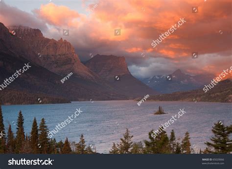 Sunrise In Glacier National Park Stock Photo 65020666 : Shutterstock