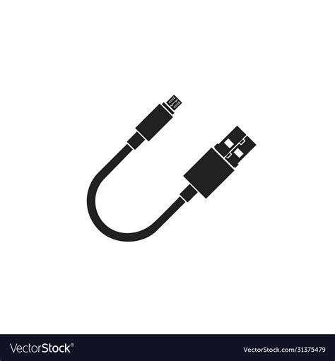 Usb And Micro Cable Icon Royalty Free Vector Image