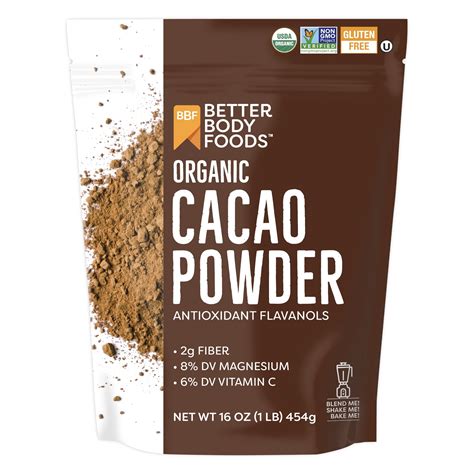 BetterBody Foods Organic Cacao Powder 16 Oz Walmart