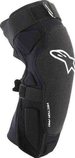 Rodilleras Espinillera Alpinestars Vector Pro Negras Con Protección de