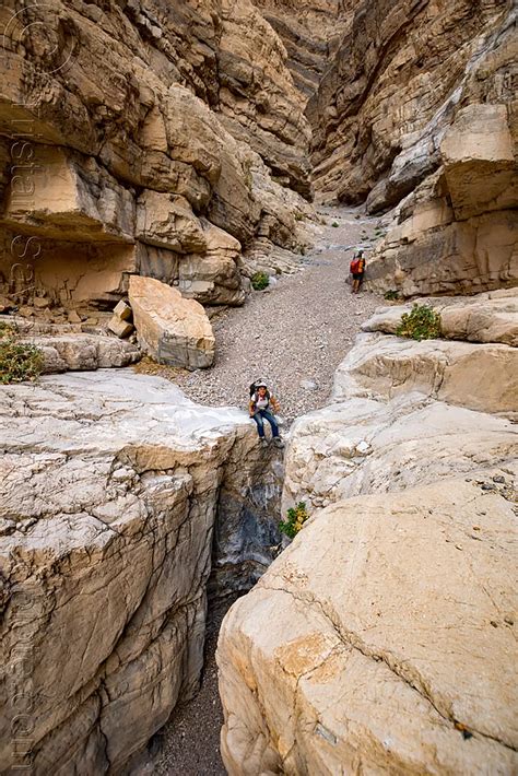 fall canyon, top of the dry waterfall, death valley national park ...