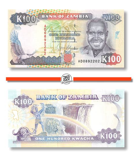 Zambia 100 Kwacha 1991 Unc ZMBPN34a Zambia