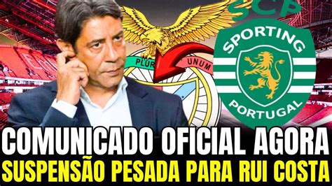 PROBLEMAS DE ÚLTIMA HORA MULTA E SUSPENSÃO PESADA PARA RUI COSTA