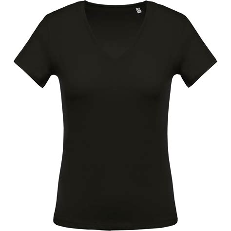 Tee Shirt Personnalis T Shirt Col V Manches Courtes Femme Kariban Dark