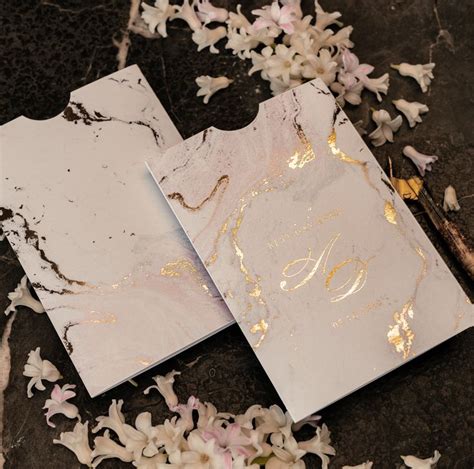 Luxury Gold Marble Wedding Invitations Glamour Golden Shine Wedding