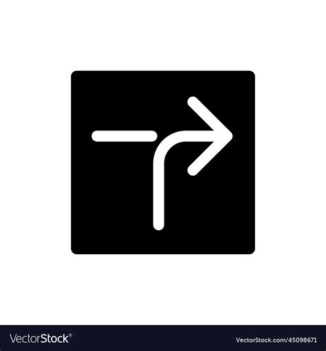 Right Horizontal Alignment Sign Black Glyph Ui Vector Image