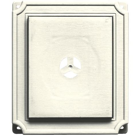 Builders Edge 7 In X 8 In Parchment Vinyl Universal Mounting Block At