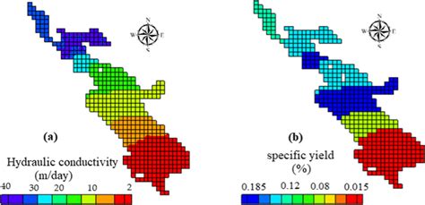 Calibrated A Hydraulic Conductivitymday And B Specific Yield