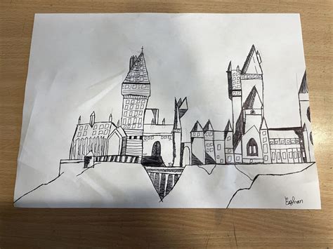 How To Draw Hogwarts Castle Step By Step