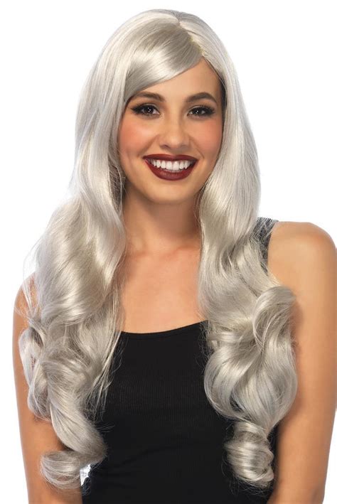 Wig Long Wavy Grey