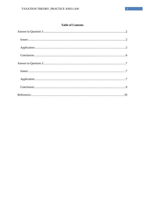 Taxation Theory Practice And Law