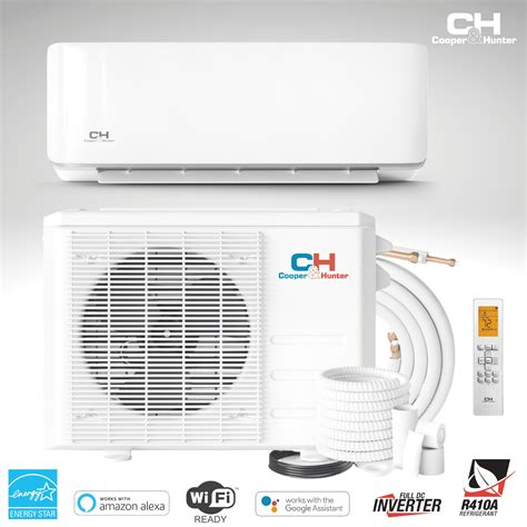 Cooper And Hunter 9000 Btu 230v Wall Mounted Mini Split Heat Pump Air Conditioner With 16ft Kit