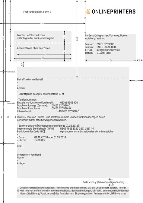 Geschäftsbrief nach DIN 5008 Download Vorlage für korrekten Aufbau