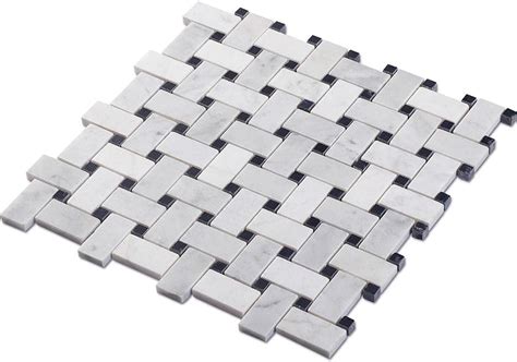 Stone Center Online Carrara White Marble Inch Octagon Mosaic Tile W