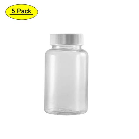 Uxcell 200ml 6 8oz Plastic Wide Mouth Lab Reagent Bottle 5 Count