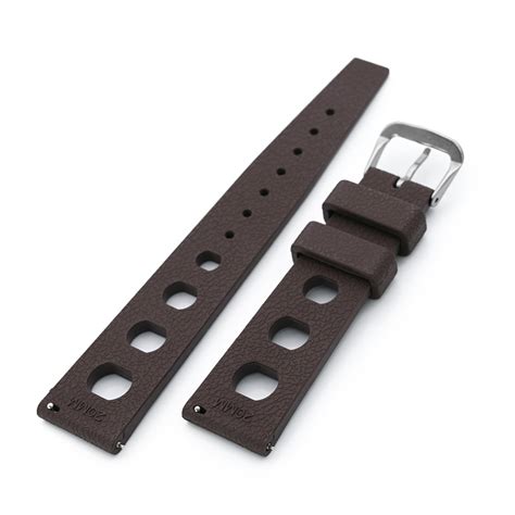 Brown Fkm Quick Release Rubber Strap 20mm Strapcode