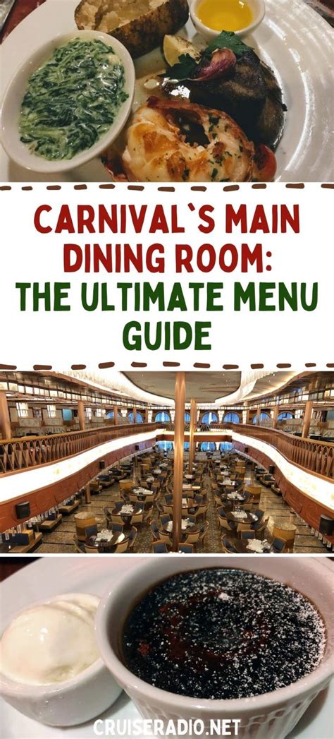 The Ultimate Menu Guide To Carnival S Main Dining Room Carnival