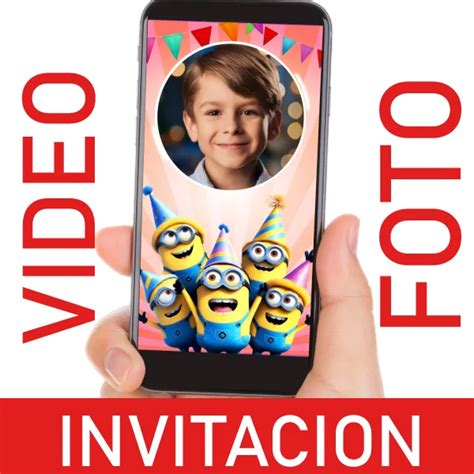 GRATIS Video Invitación Minions Editable WHATSAPP