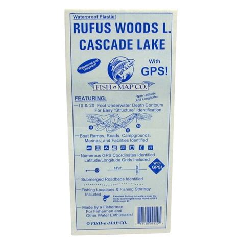 Fish N Map Rufus Woods Cascade Lake Map