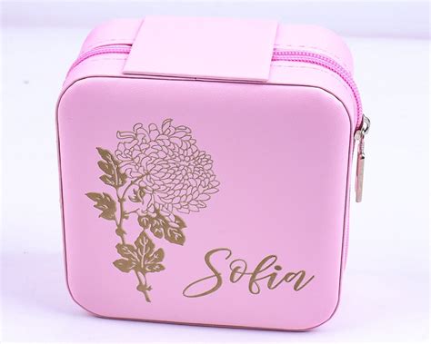 Personalized Jewelry Box Travel Jewelry Box Wedding T Bridesmaid