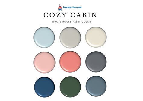 Sherwin Williams Cozy Cabin Palette Cozy Cabin Kitchen Etsy