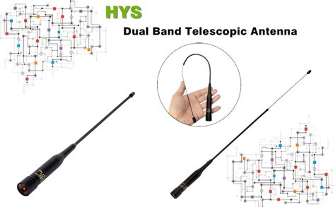 HYS Antenne télescopique flexible double bande VHF UHF 144 430 MHz