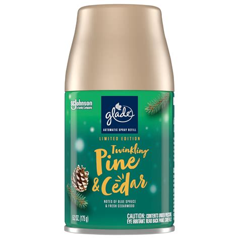 Glade Automatic Spray Refill Air Freshener Twinkling Pine Cedar 6