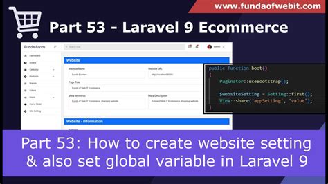 Laravel Ecom Part How To Create Website Setting In Laravel