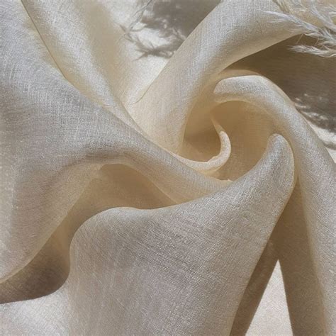 "Organic 100% silk peace 44\" tussar ahimsa sustainable non-violent undyed raw natural handloom ...