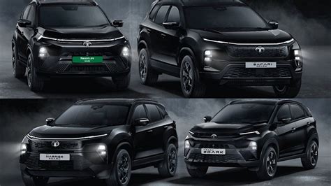 Tata Nexon Nexon EV Harrier Safari Dark Editions Launched From 11