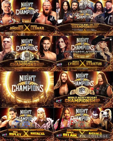 Wwe Night Of Champions 2023 Matches Card Predictions Date Start