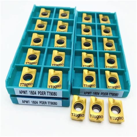 10pcs Carbide Insert Apmt1604 Pder Tt9080 Metal Cnc Apmt Lathe Parts