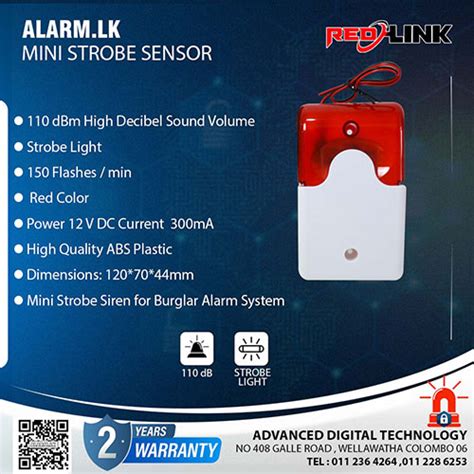 Mini Strobe Sensor High Quality Redlink Siren In Sri Lanka