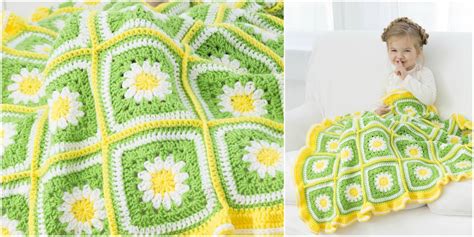 Crochet Daisy Garden Blanket Free Pattern Styles Idea