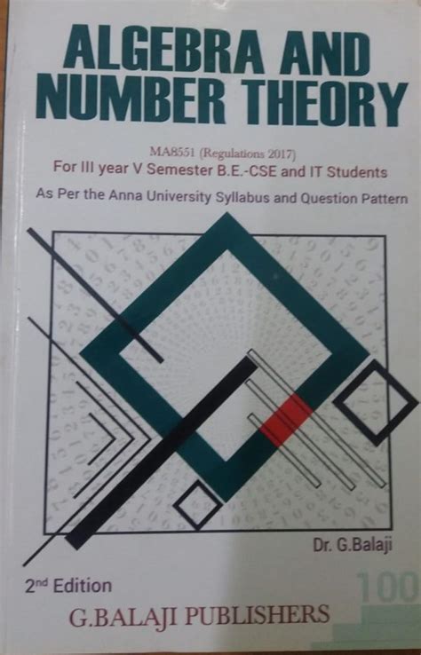 Algebra And Number Theory Engineering Maths Books