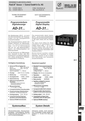 All Fluid IO Sensor Control GmbH Co KG Catalogs And Technical