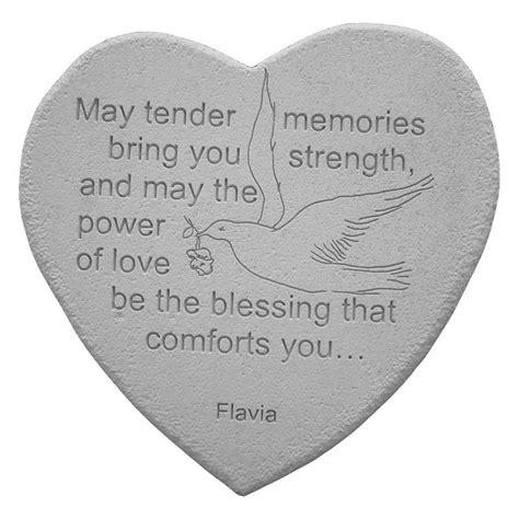 A Heart Shaped Plaque With The Words May Tender Bring You Strength And