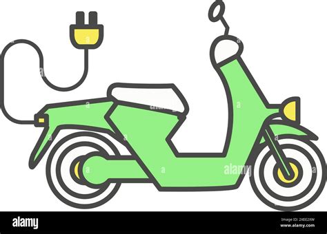 Electric Motorcycle Charging Vector Icon Stock Vector Image And Art Alamy