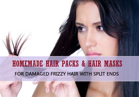 Homemade Hair Packs for Dry Damaged, Frizzy Hair, Slit Ends