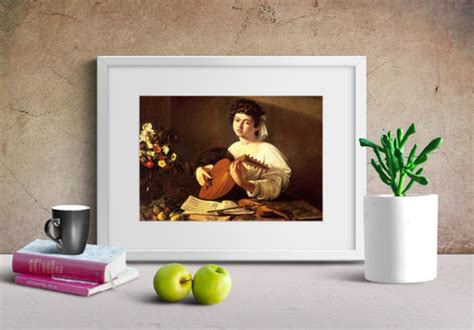 Caravaggio Tocador de Alaúde Quadro Réplica Canvas Gravura Pôster