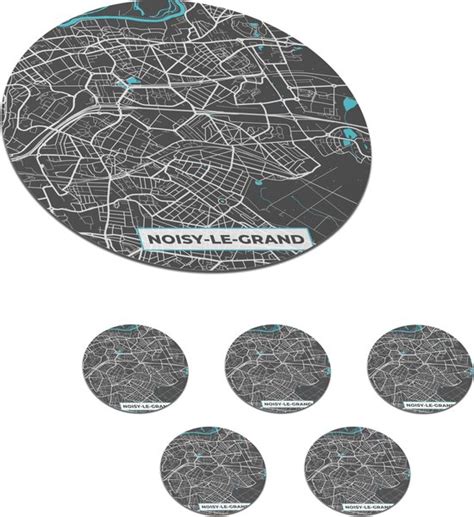 Onderzetters Voor Glazen Rond Plattegrond Kaart Stadskaart