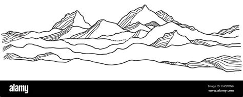 Landscape mountain sketch hi-res stock photography and images - Alamy