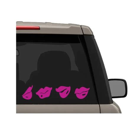 4 Pk Assorted Lips Decal Sticker Sexy Kiss Print Truck And Car Bumper Window £2 54 Picclick Uk