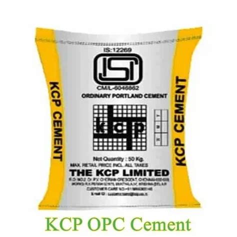 Grey Kcp Cement Opc Cement Packaging Size Kg At Rs Bag In Hyderabad