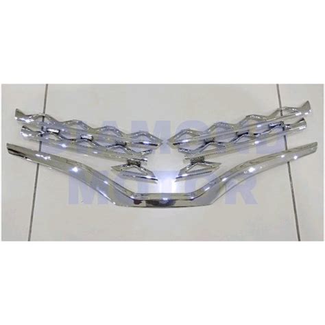 Jual Lis List Garnis Cover Chrome Grill Depan Nissan Evalia Model