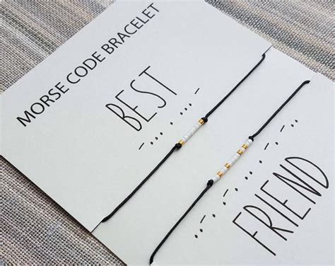 Bff Morse Code Bracelet Friendship Bracelet Morse Code Etsy Morse