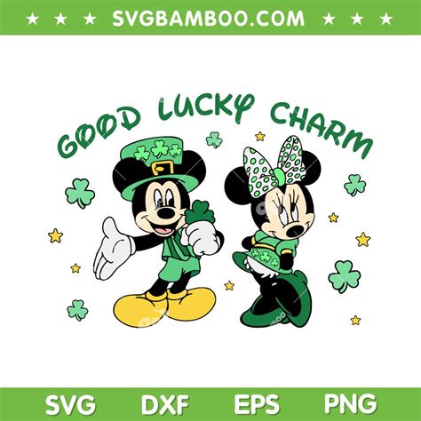 Disney Mouse Good Lucky Charm SVG PNG