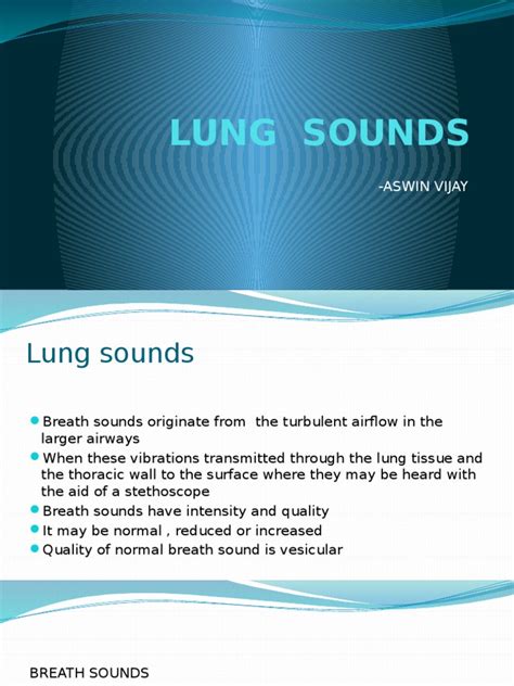 Understanding Lung Sounds A Comprehensive Guide To Normal And Abnormal