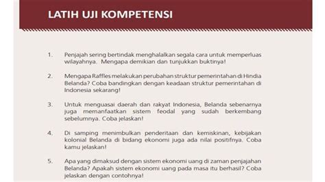 Kunci Jawaban Sejarah Indonesia Kelas 11 SMA MA Halaman 168 Latih Uji